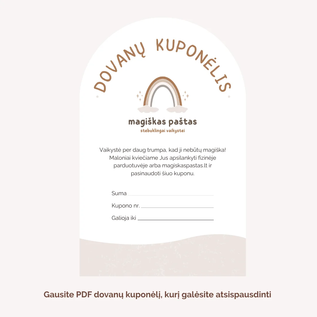 Žaislų parduotuvės dovanų kuponas