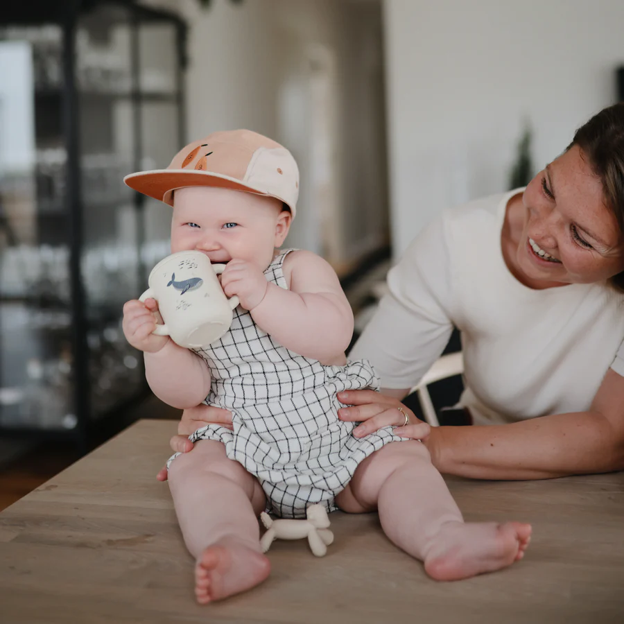 Mushie Silikoninis puodelis su šiaudeliu - Whales - Image 3