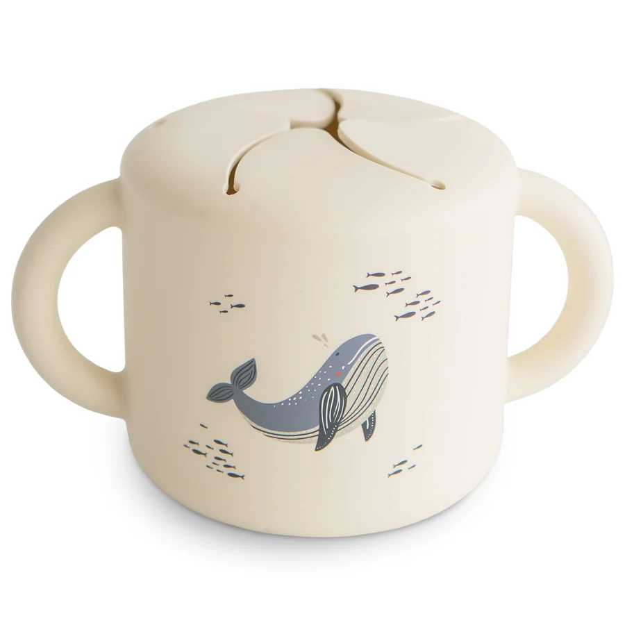 Mushie Užkandžių puodelis - Whales