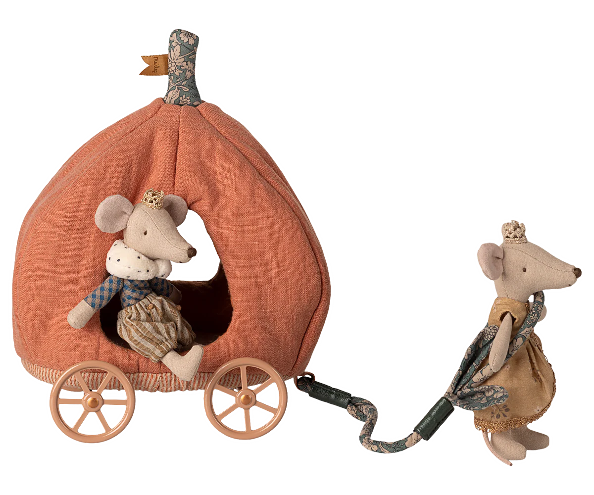 Maileg peliukų karieta - Pumpkin - Image 2