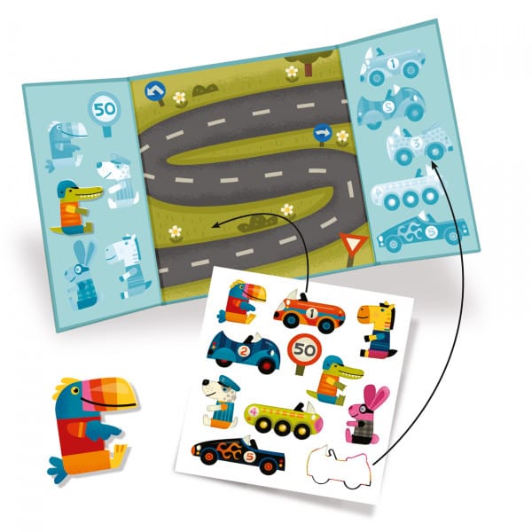 Djeco Daugkartiniai lipdukai - Automobiliai - Image 2