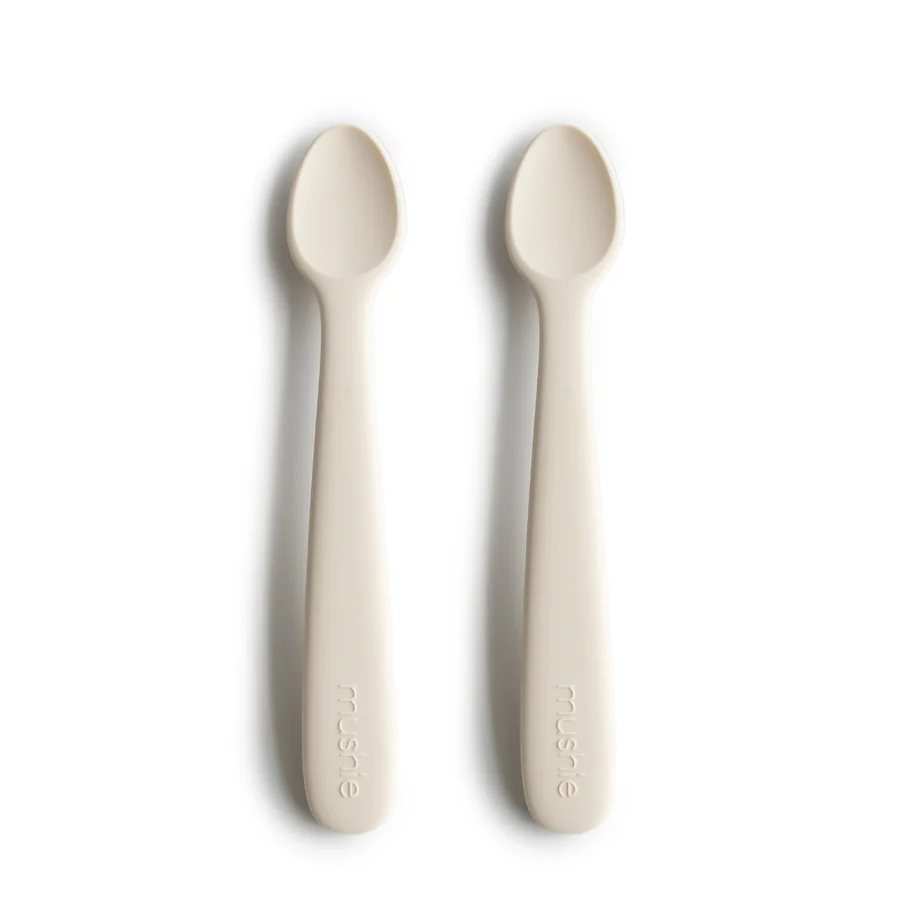 Mushie Silikoninių šaukštų rinkinys - Ivory