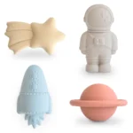 Mushie Silikoninių vonios žaisliukų rinkinys - Space