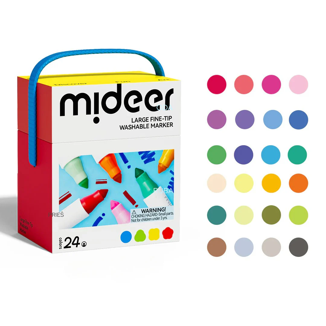 Mideer - nuplaunami markeriai flomasteriai - 24 spalvos - Image 2
