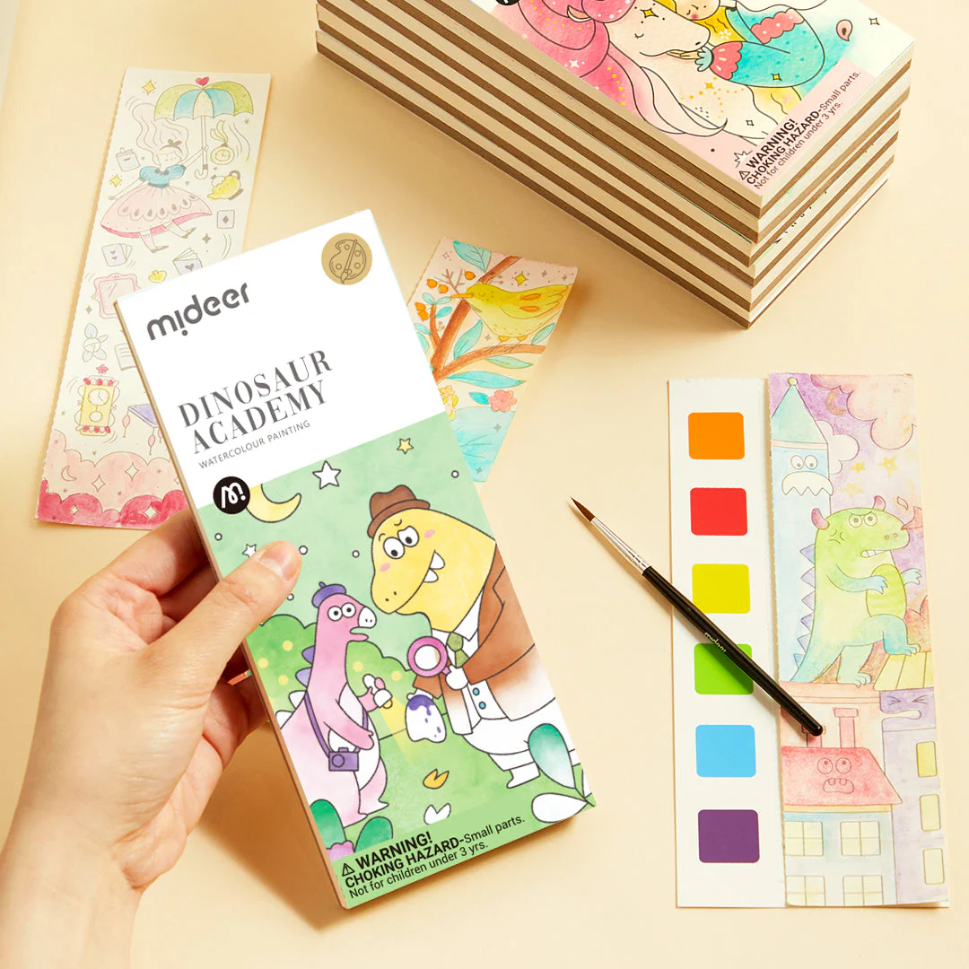 Mideer - Spalvinimo akvarele knygelė Dinozaurų akademija - Image 3