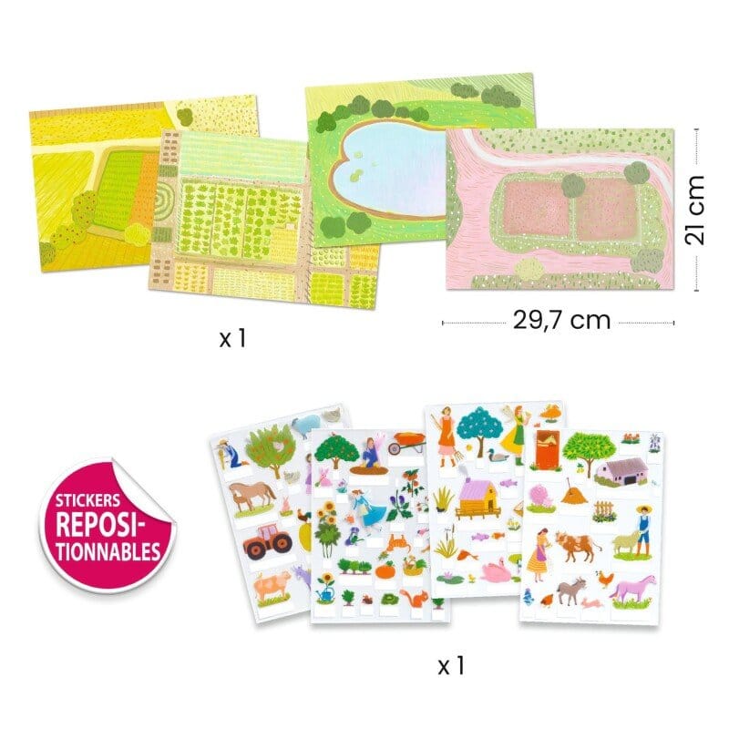 Djeco Daugkartiniai lipdukai - Daugkartiniai 3D lipdukai - Ūkis - Image 4