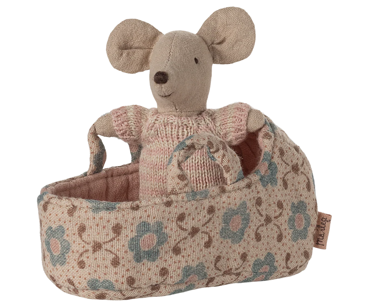 Maileg lopšys su kūdikiu - Rose - Image 3