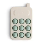 Mushie – silikoninis spaudymo žaislas - žalsvas telefonas