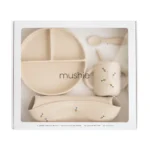 Mushie – silikoninis maitinimo rinkinys – bitutės