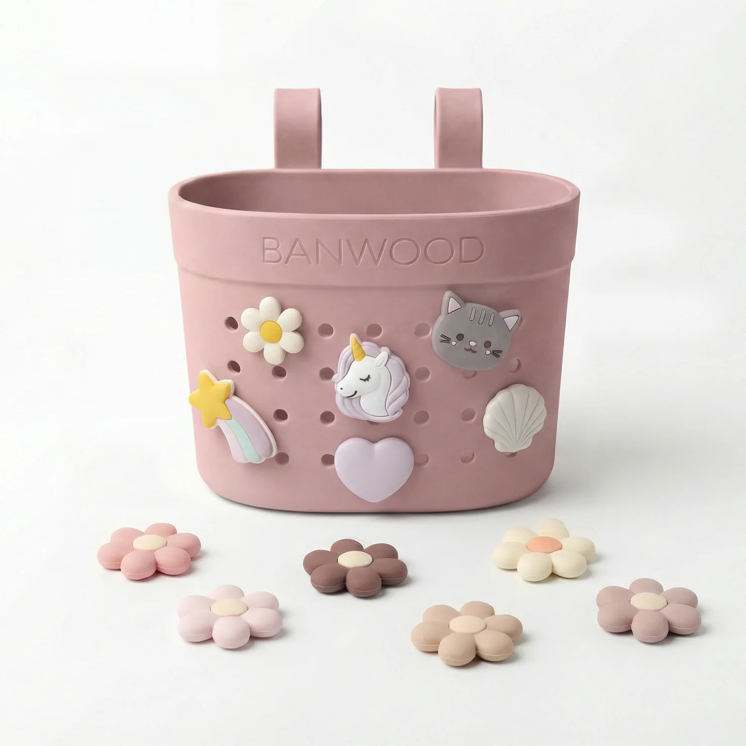 Banwood krepšelis paspirtukui ir dviračiui - Dusty rose - Image 8