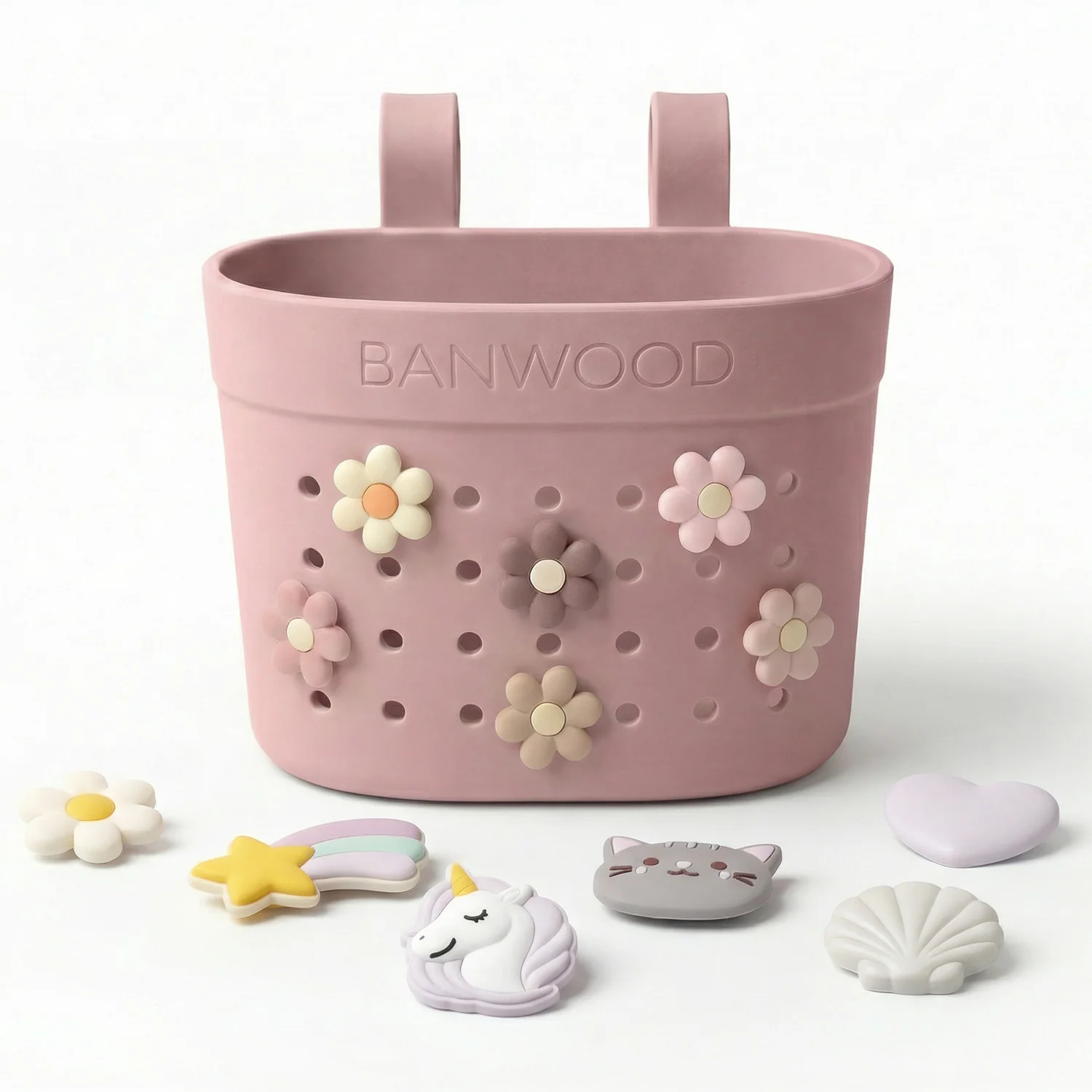 Banwood krepšelis paspirtukui ir dviračiui - Dusty rose - Image 9
