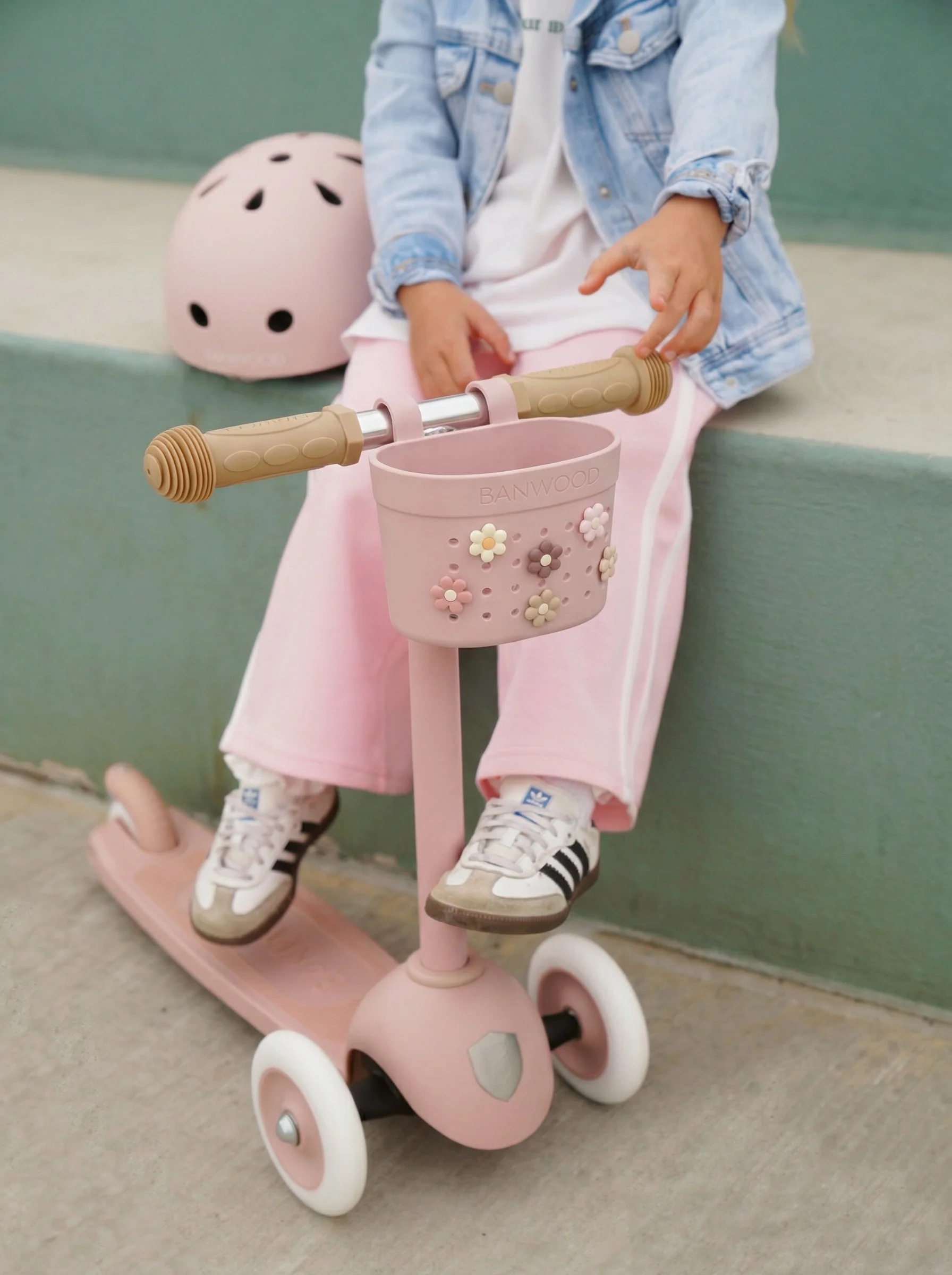 Banwood krepšelis paspirtukui ir dviračiui - Dusty rose - Image 2