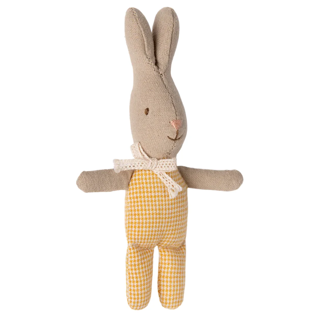 Maileg mini triušis - Yellow check